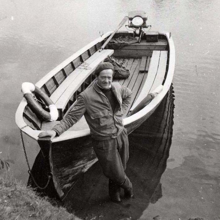 Ossian Sarstad, artist and boat driver, kvikkjokk.